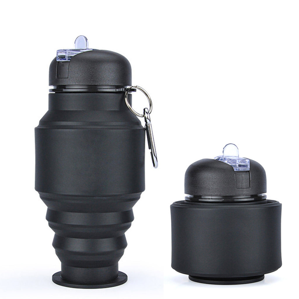 17oz Portable Outdoor Silicone Telescopic Water Bottle