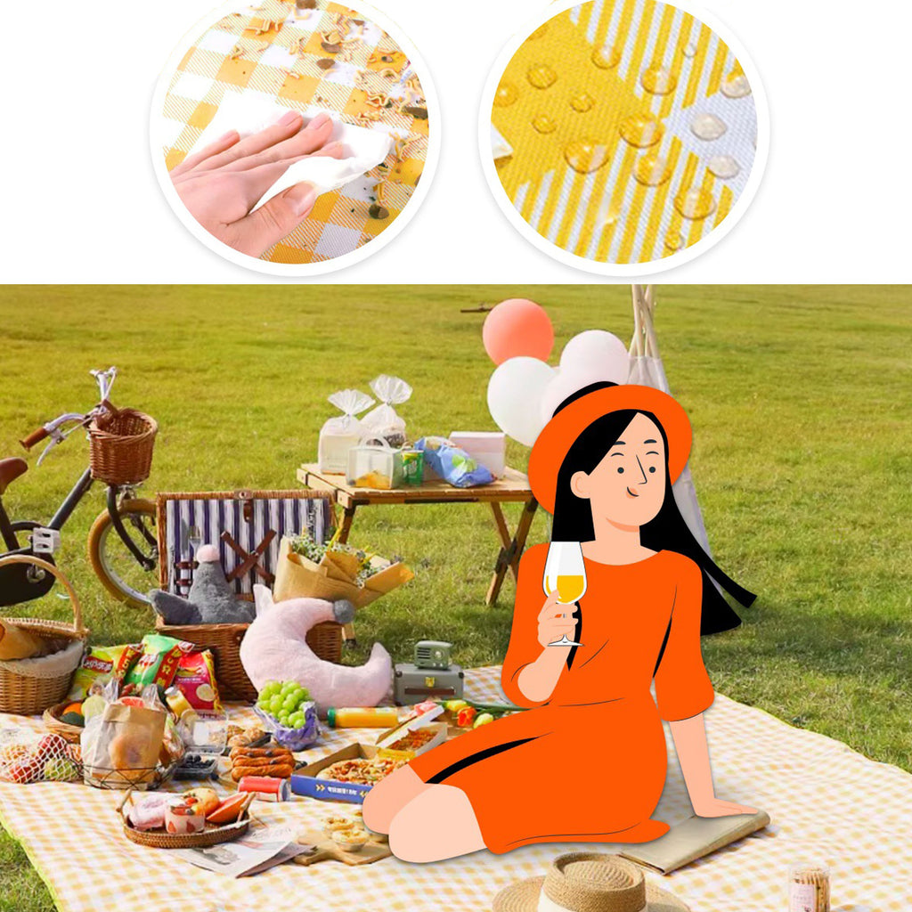 Re-Washable And Reusable Portable Picnic Camping Blanket