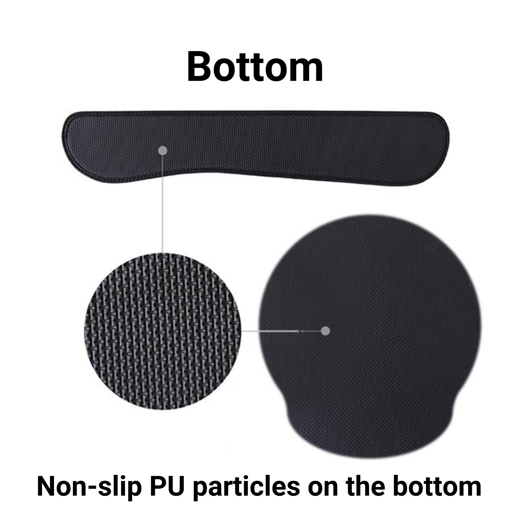 Leather Wrist Rest Mouse Pad With Hand Support
