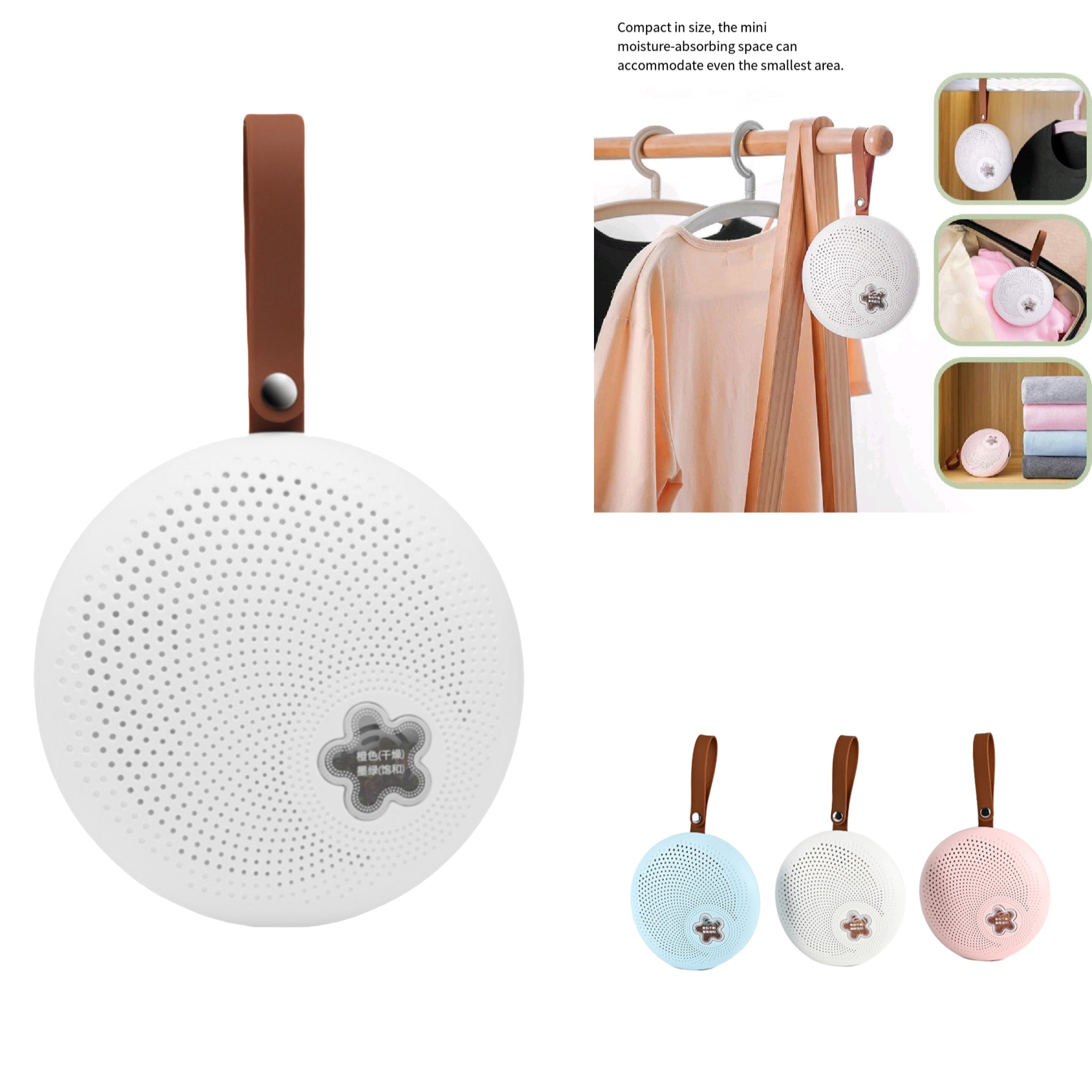 Mini Reusable Dehumidifier With Visible Water Tank