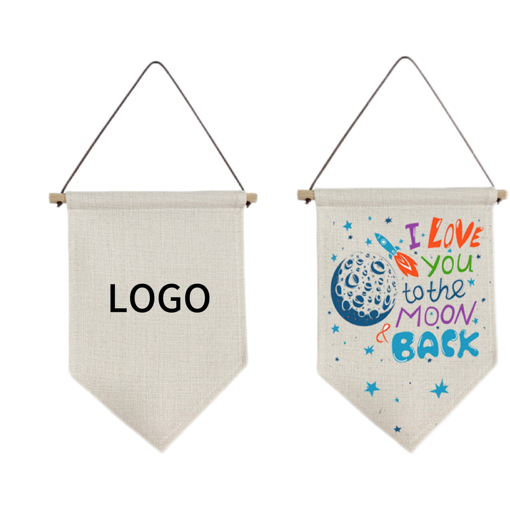 Customizable Linen Pennant Flag