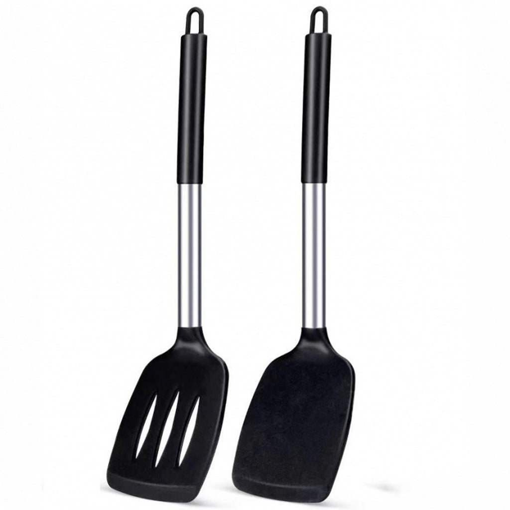 Pack of 2 Silicone Solid Turner/Kitchen Spatulas