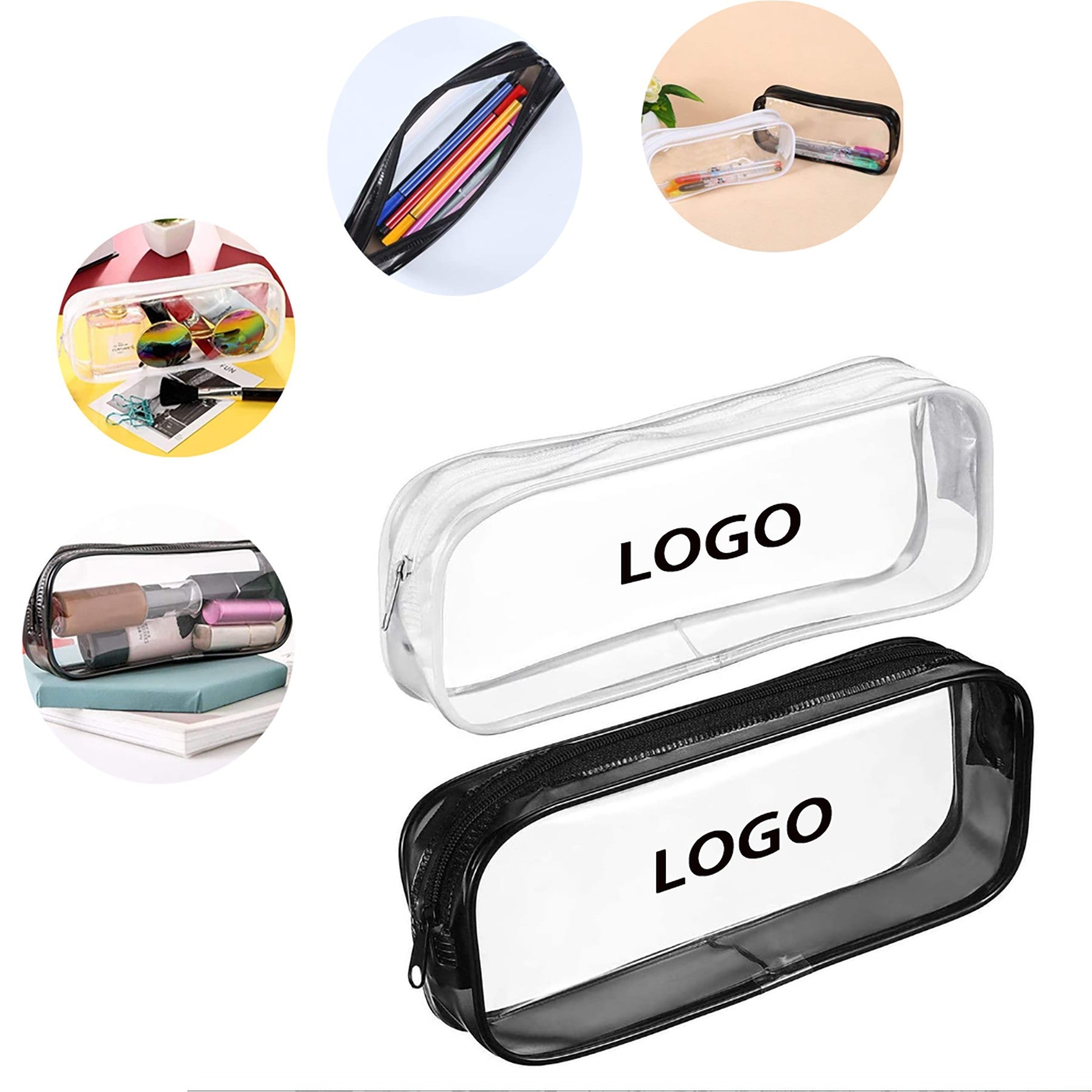 Clear PVC Zipper Pencil Bag