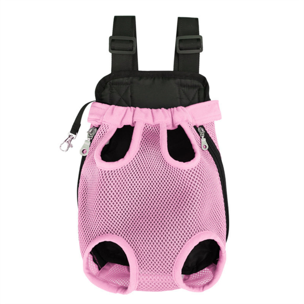 Vented Mesh Pet Carrier Backpack Front Travel Hiking Bike