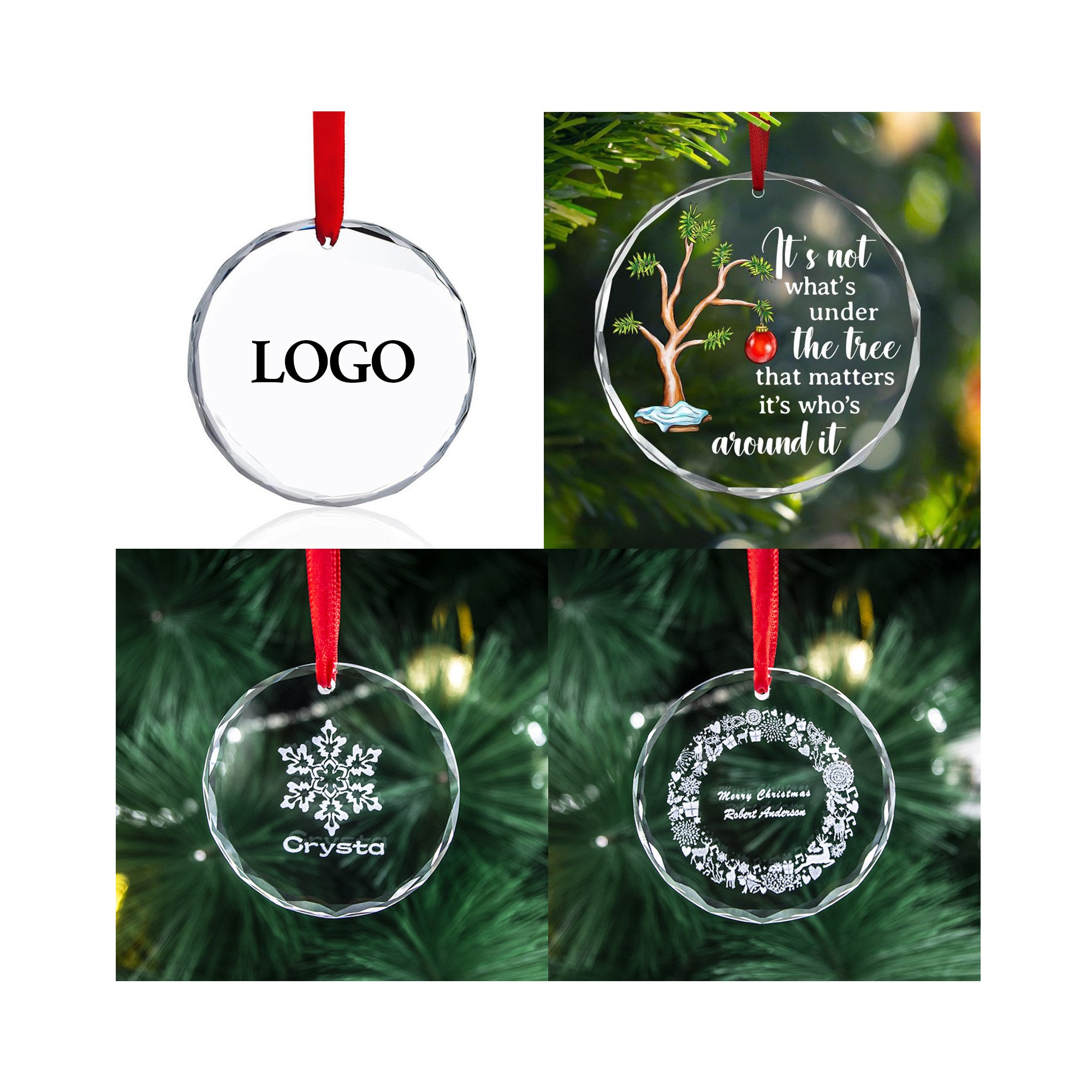 Christmas Crystal Decoration Hanging Ornament