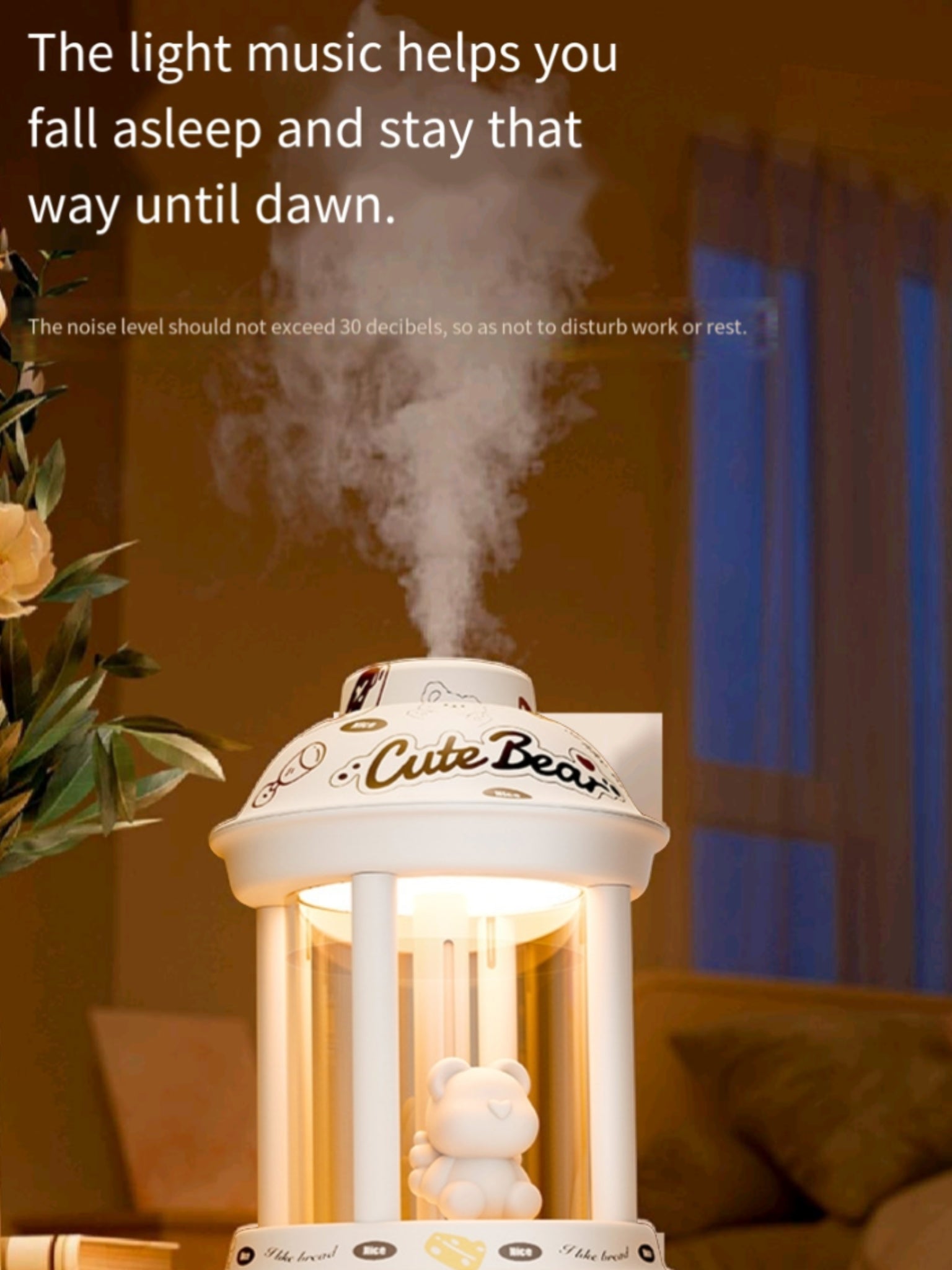 Animal Shape USB Mini Humidifier Night Light Desktop