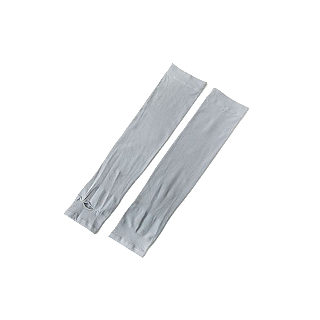 Solid Color Men's and Women's Ice Silk Sleeves for Summer UV Protection