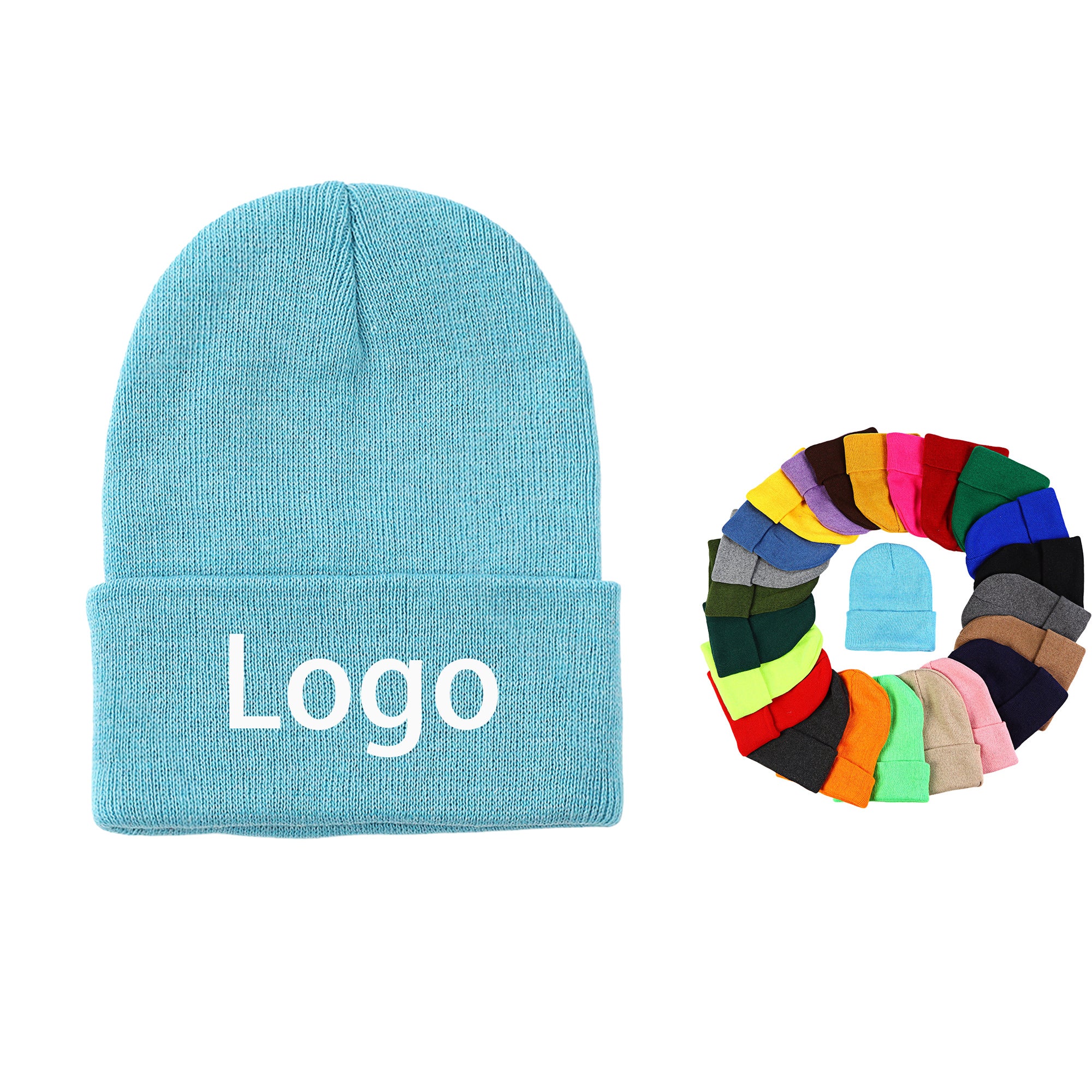 Vintage Solid Color Knit Beanie-Dome Style