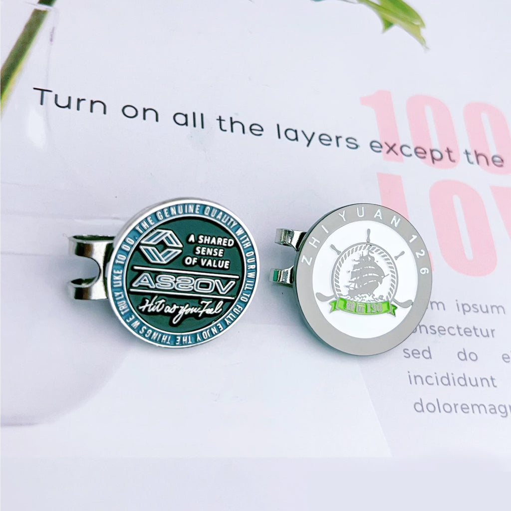 Customizable Magnetic Cap Clip For Golf Ball Marker