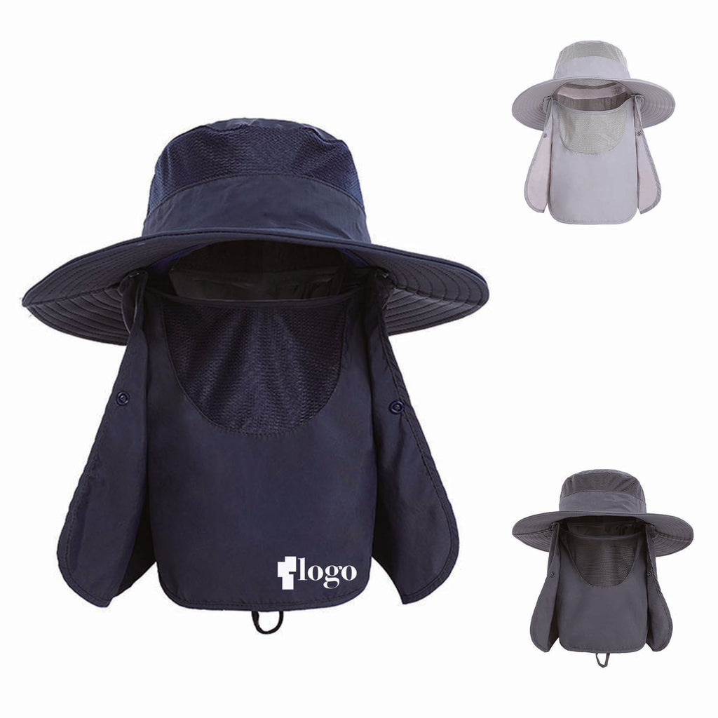 Outdoor Wide Brim Fishing Hat With Face Neck Flap