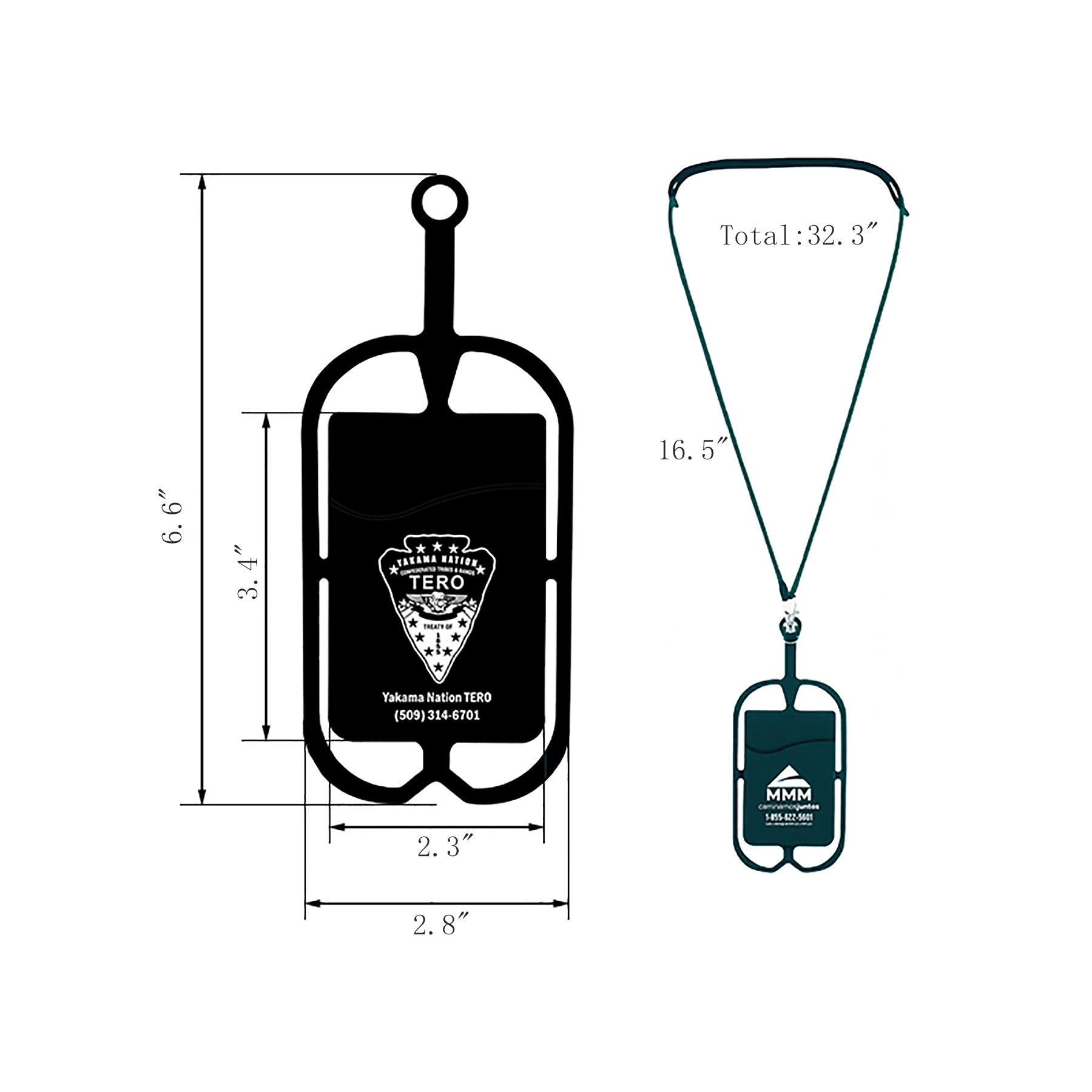 Silicone Lanyard With Phone Holder & Wallet