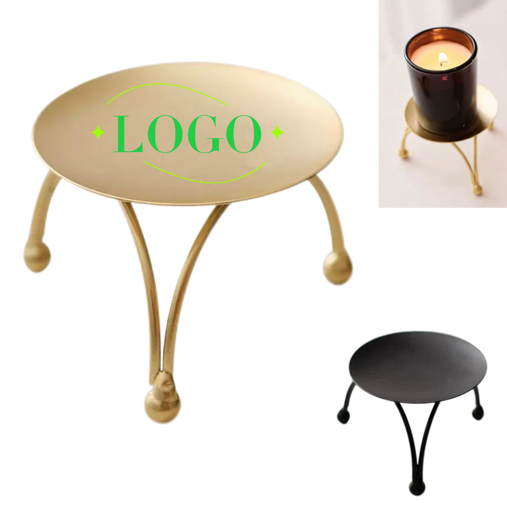 Long Legs Iron Aromatherapy Candle Tray Gold Candle Holder