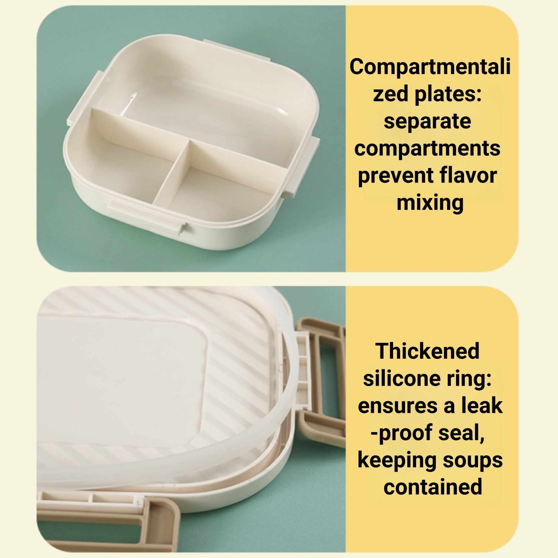 Portable Compartmentalized Bento Box