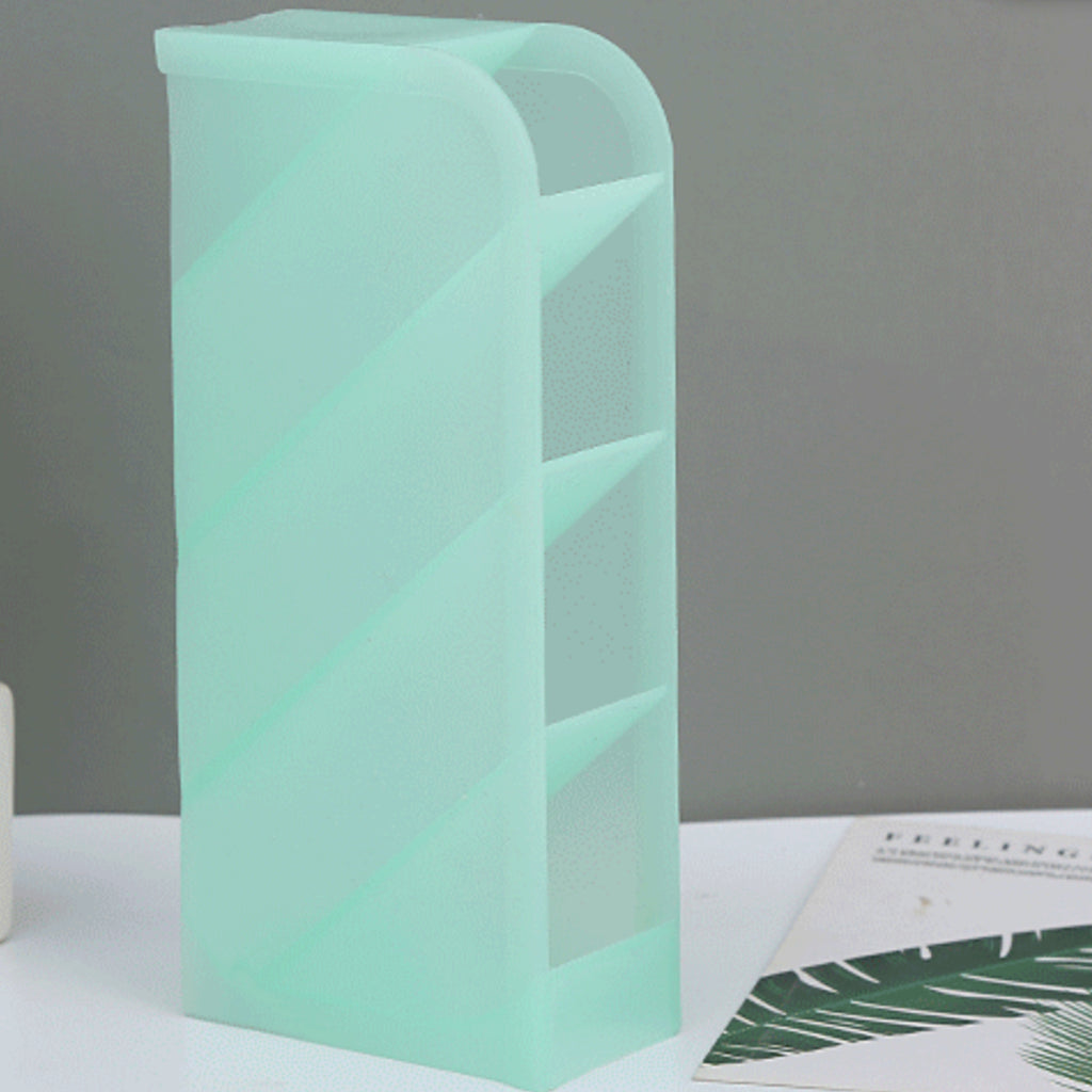 Oblique Insertion Plastic Transparent Pen Holder