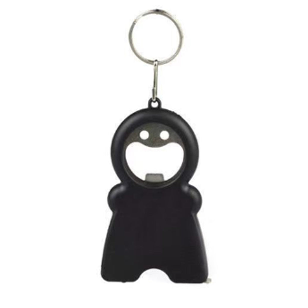 4-In-1 Keychain With Bottle Opener, Flashlight, Tape Measure