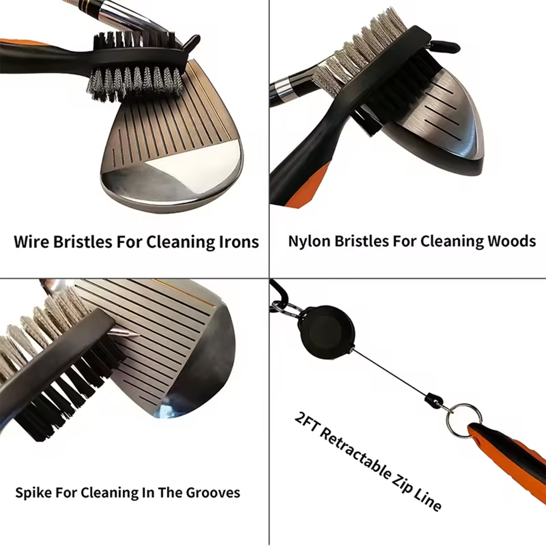 Golf Club Brush Groove Cleaner