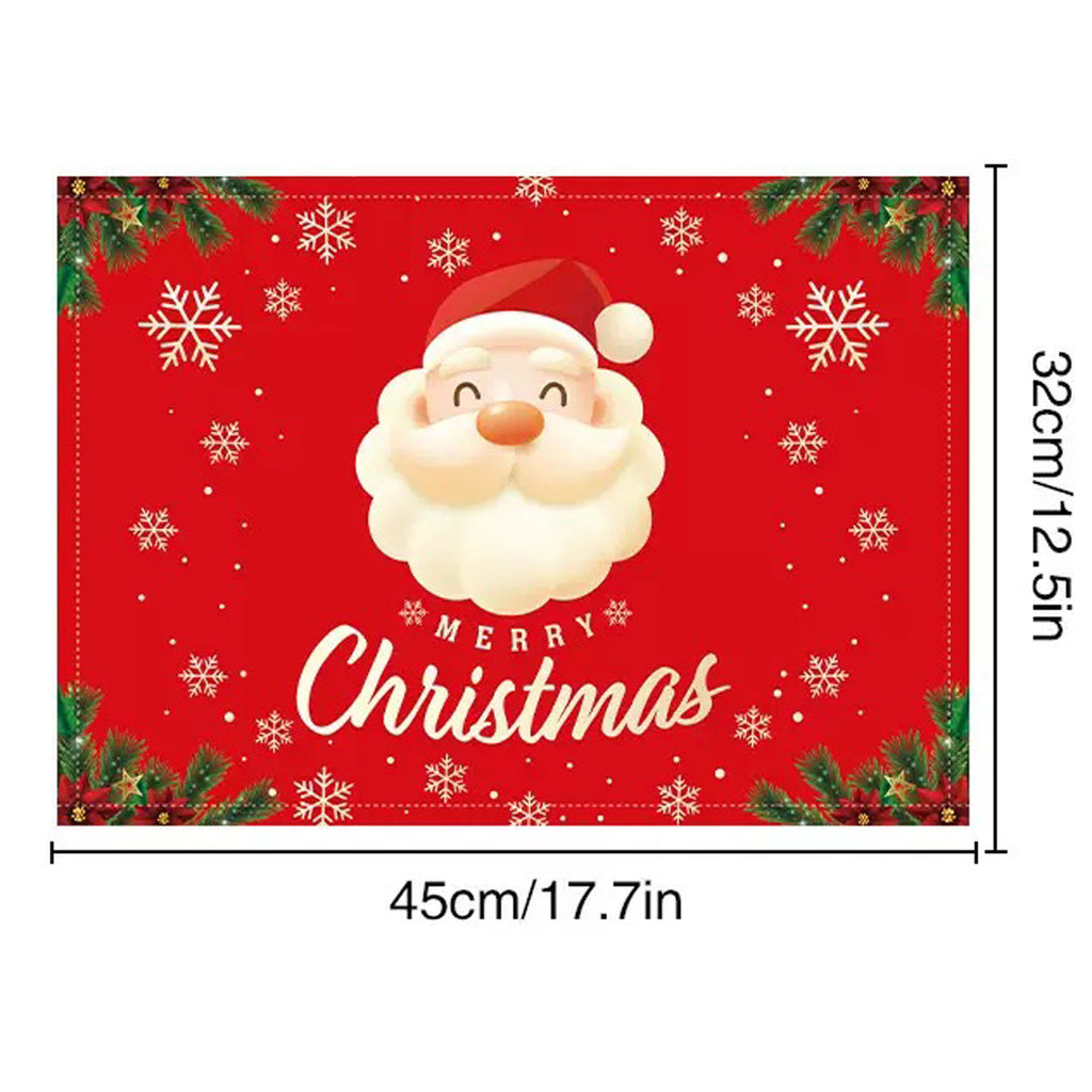 Natural Linen Christmas Table Mats