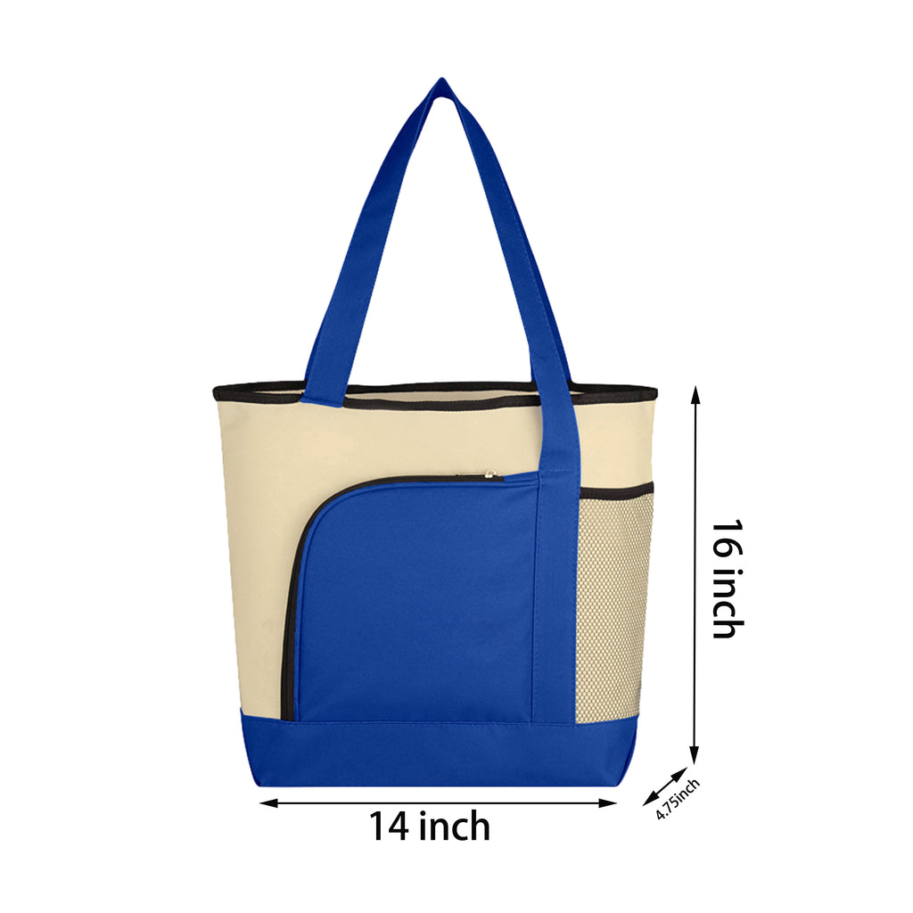 Zipper Polyester Tote Bag