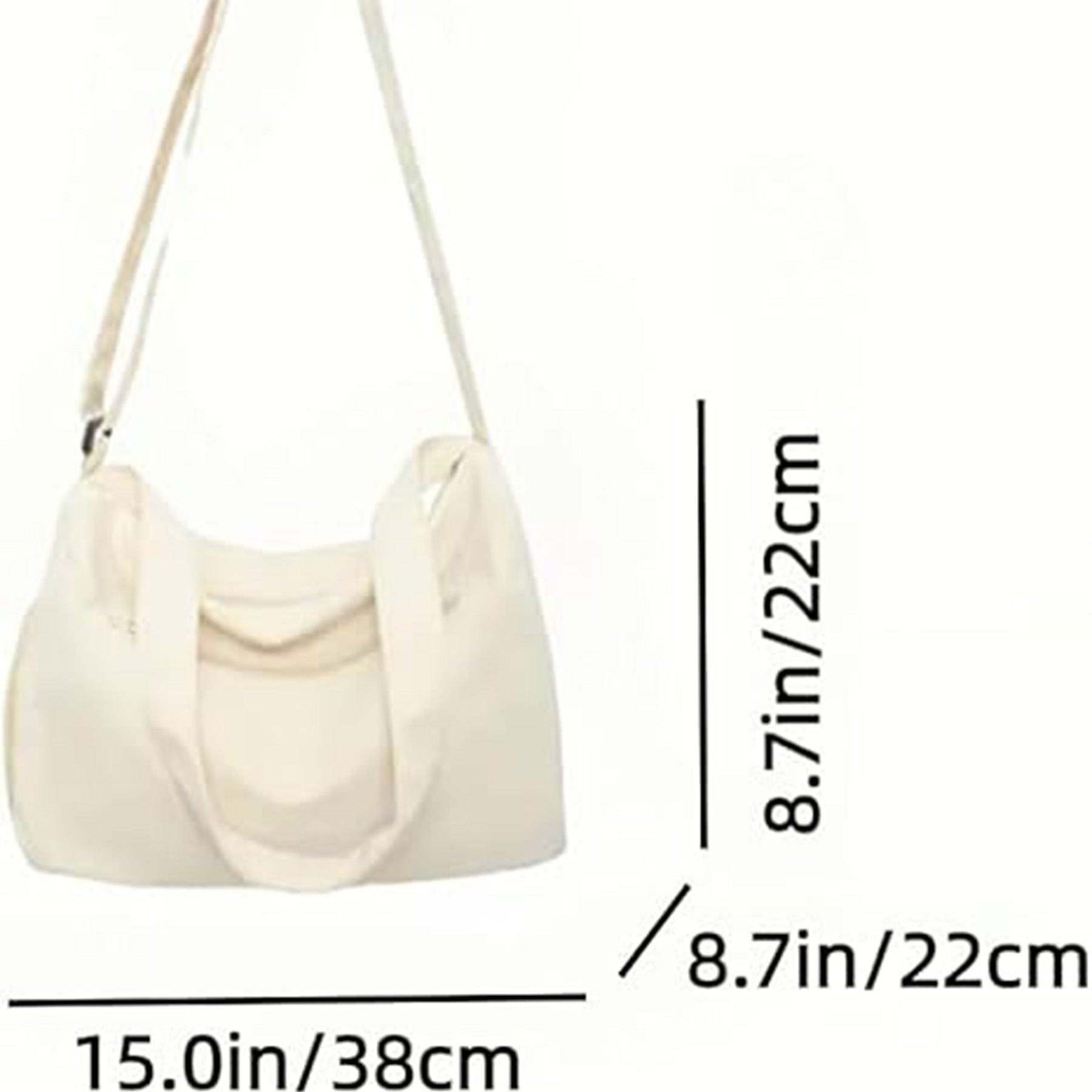 Solid Color Large Nylon Fashion Travel Bag