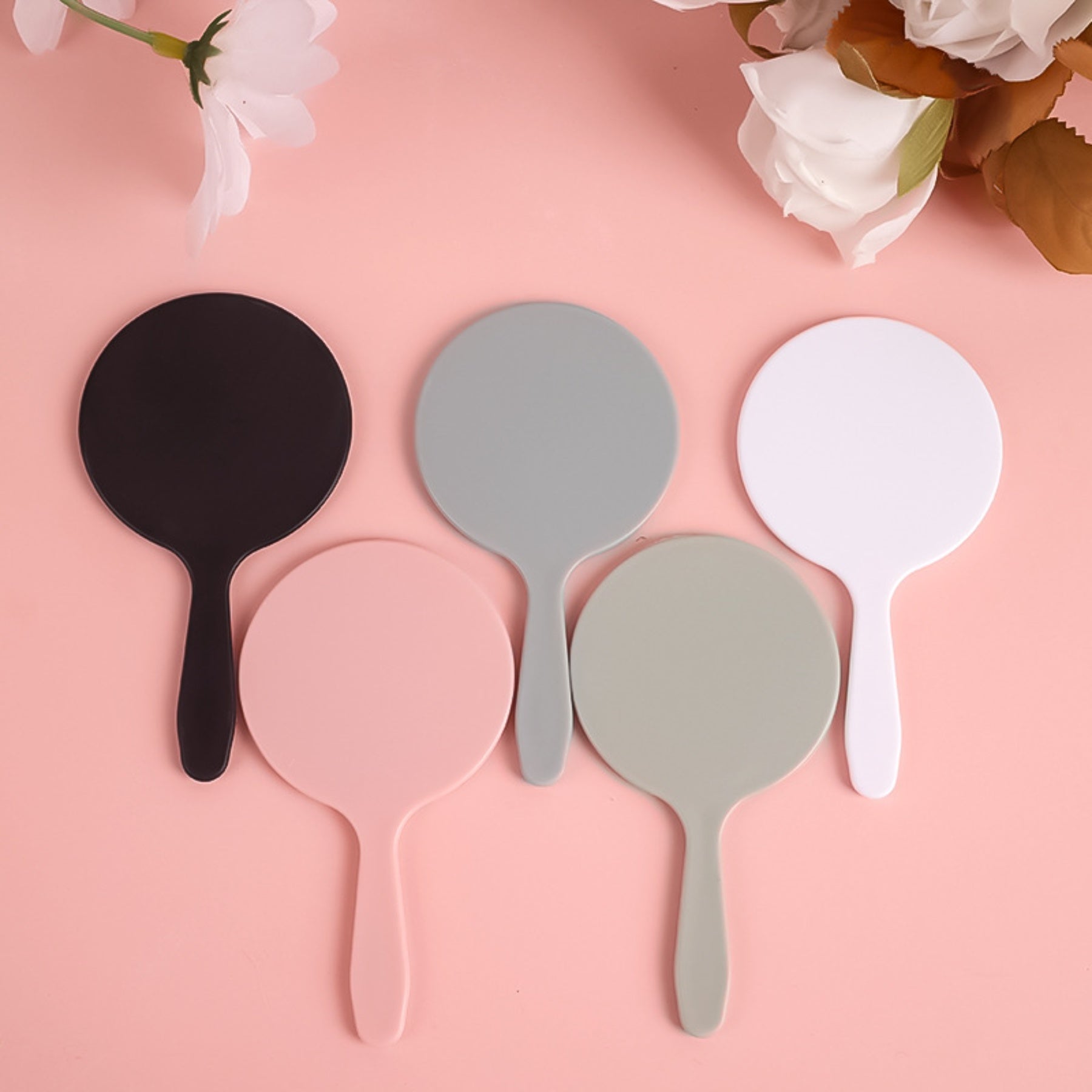 Round Handheld Makeup Mirror