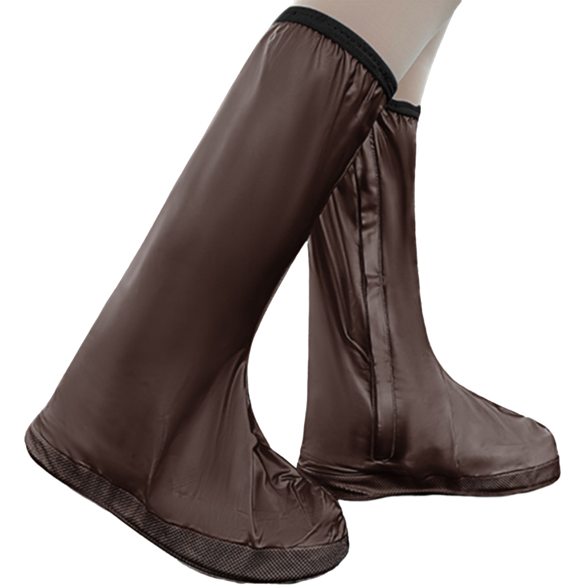 Waterproof PVC Tall Boot Covers Slip Resistant Rain