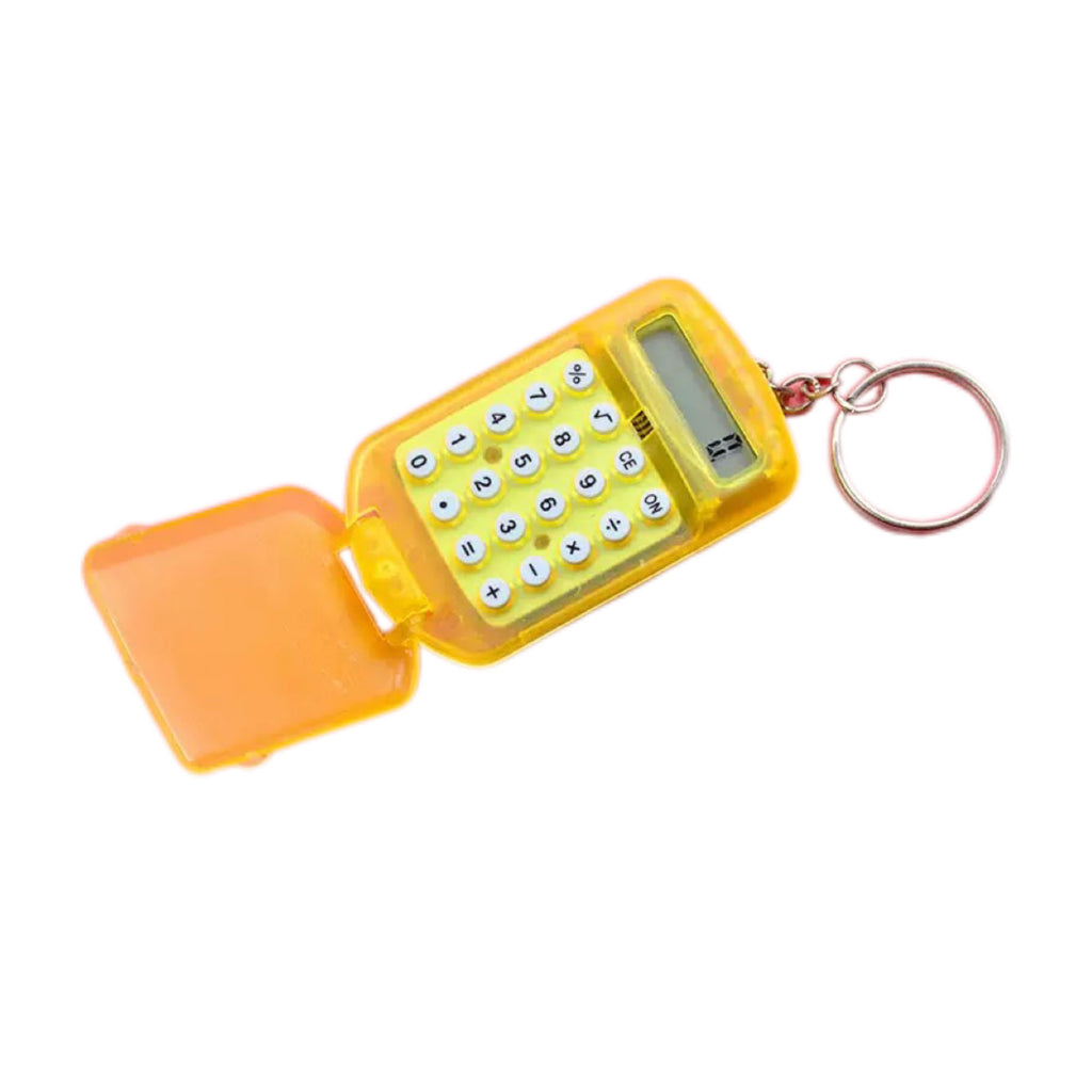 Mini Transparent Flip Calculator Keychain Portable Math Tool