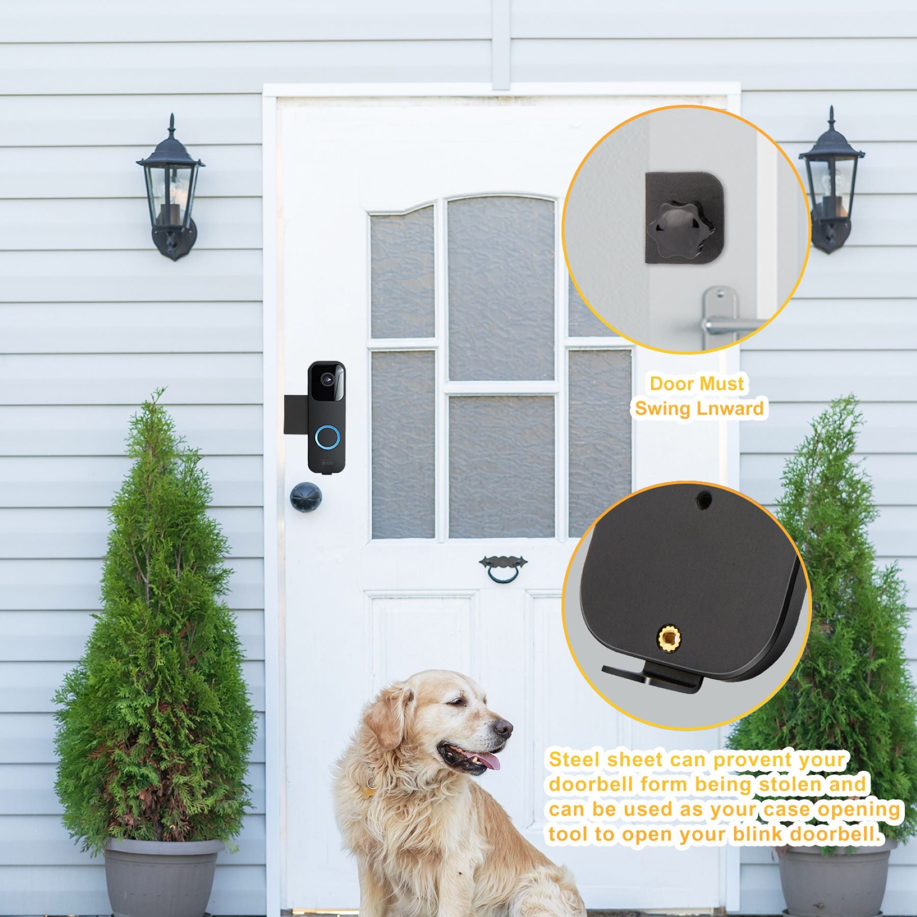 Drill - Free Anti - theft Doorbell Mount