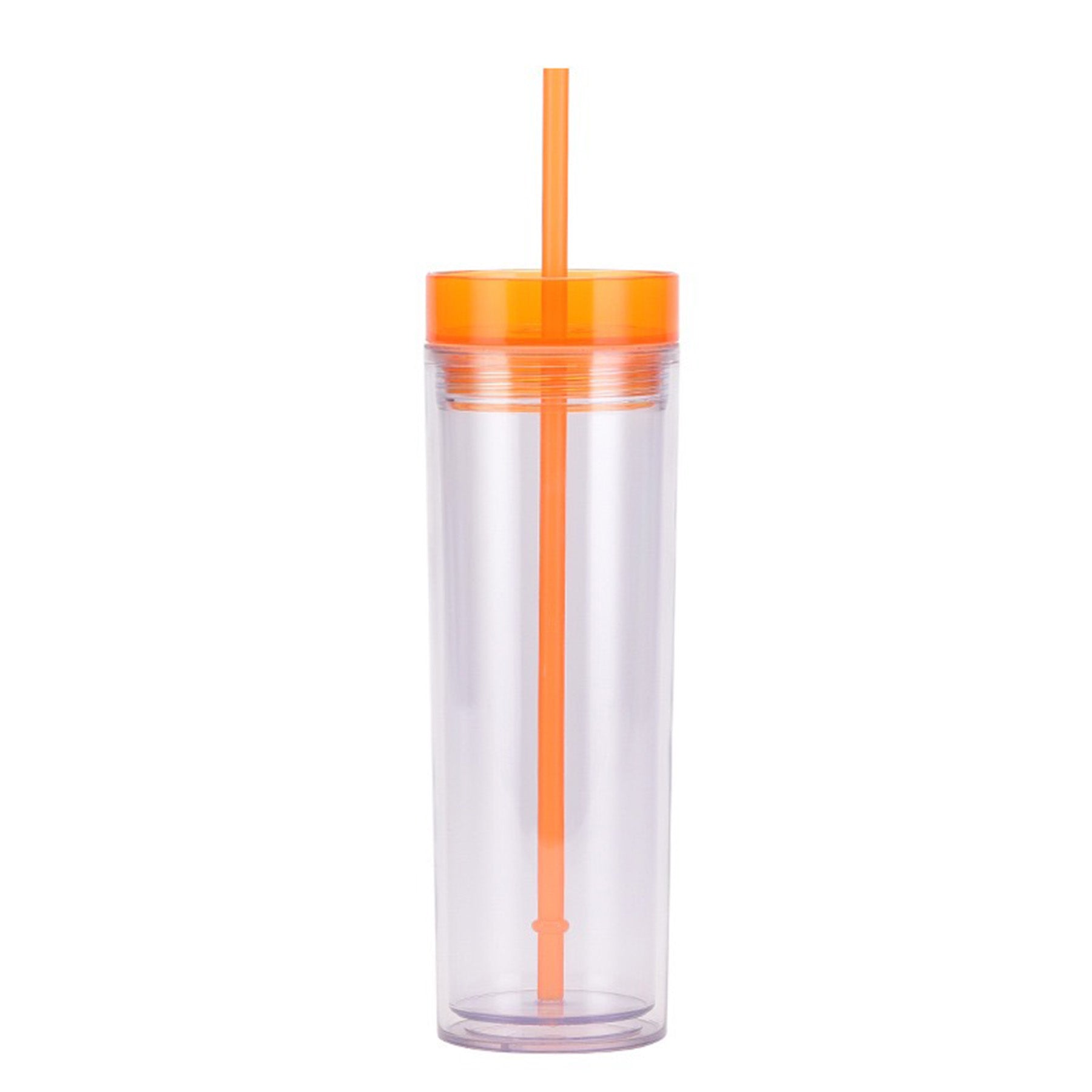 Double Layer Acrylic Transparent Straw Cup