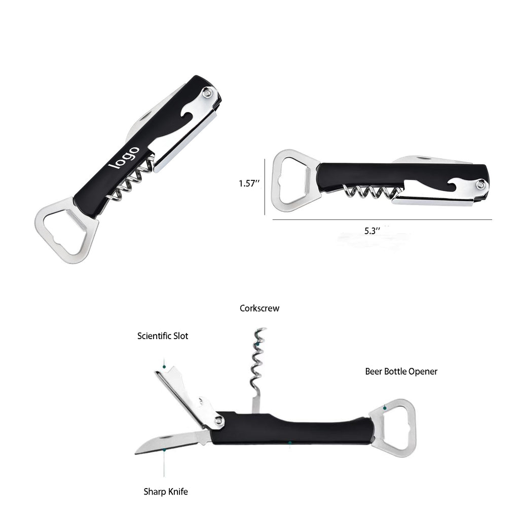 4-in-1 Wine Opener – Corkscrew, Cutter & Bottle Opener