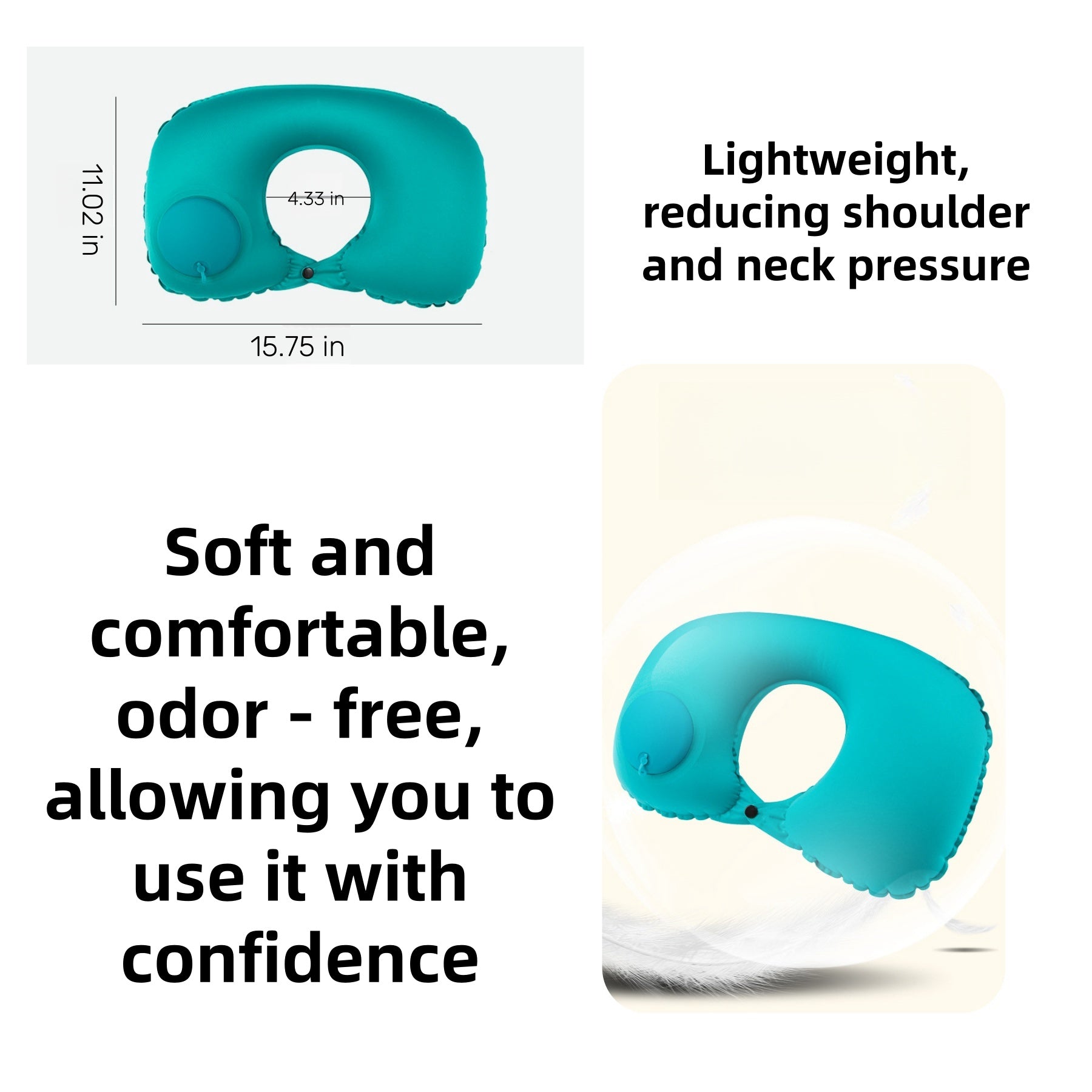 Portable Inflatable U - shaped Pillow