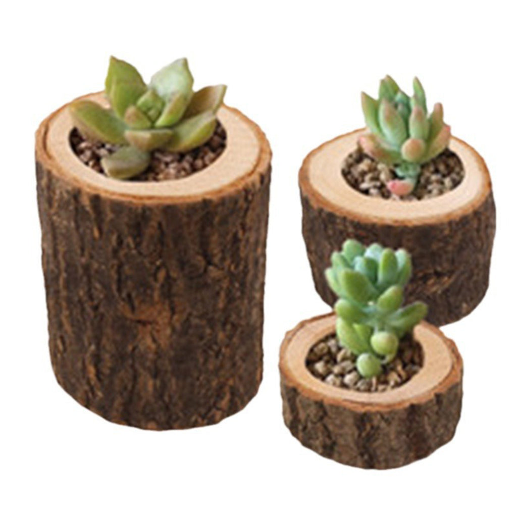 Rustic Wooden Candle Holders