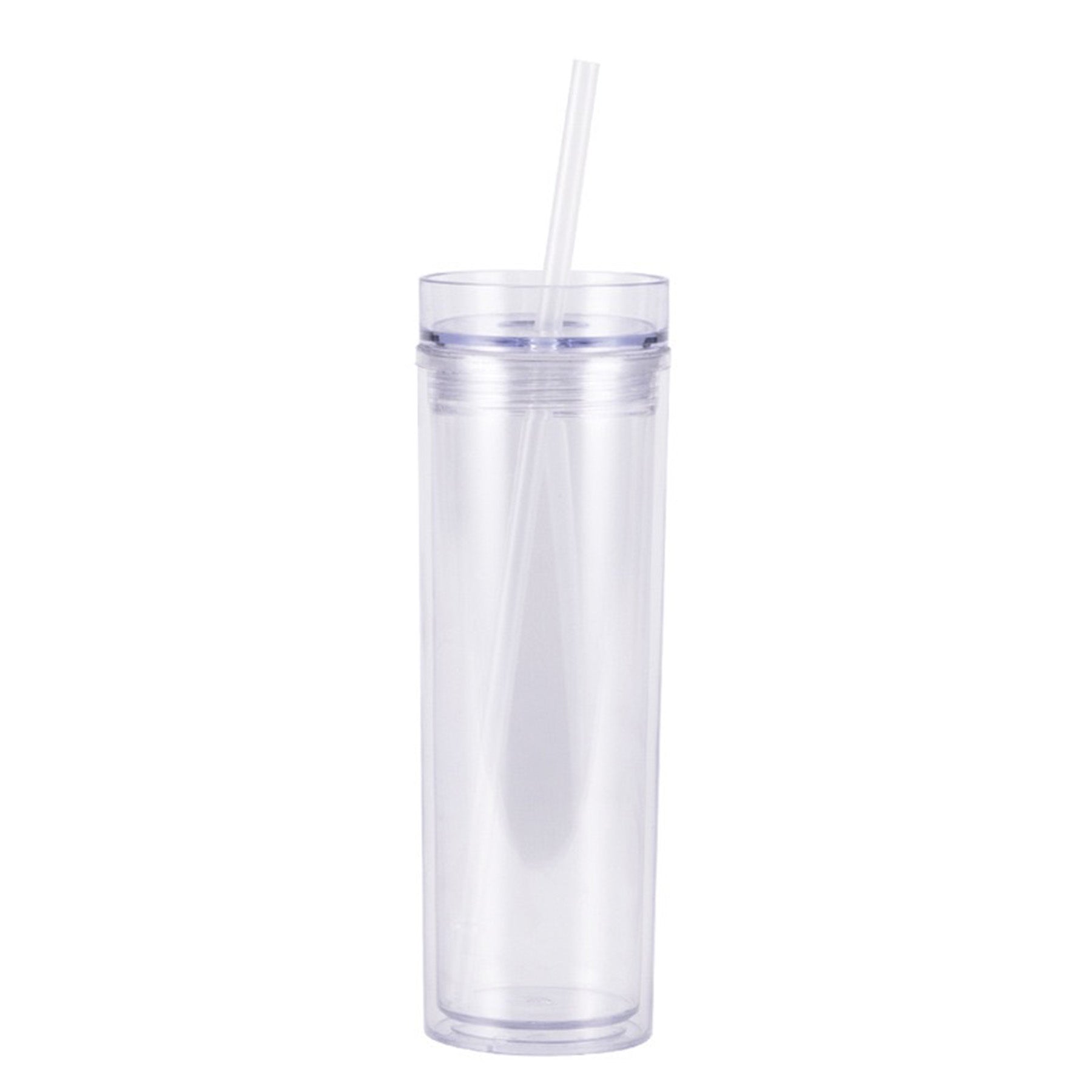 Double Layer Acrylic Transparent Straw Cup