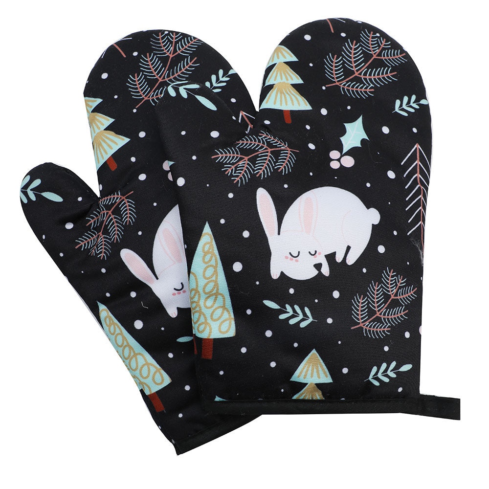 Nordic Scandi Oven Mitts Heat Resistant Thickened Baking