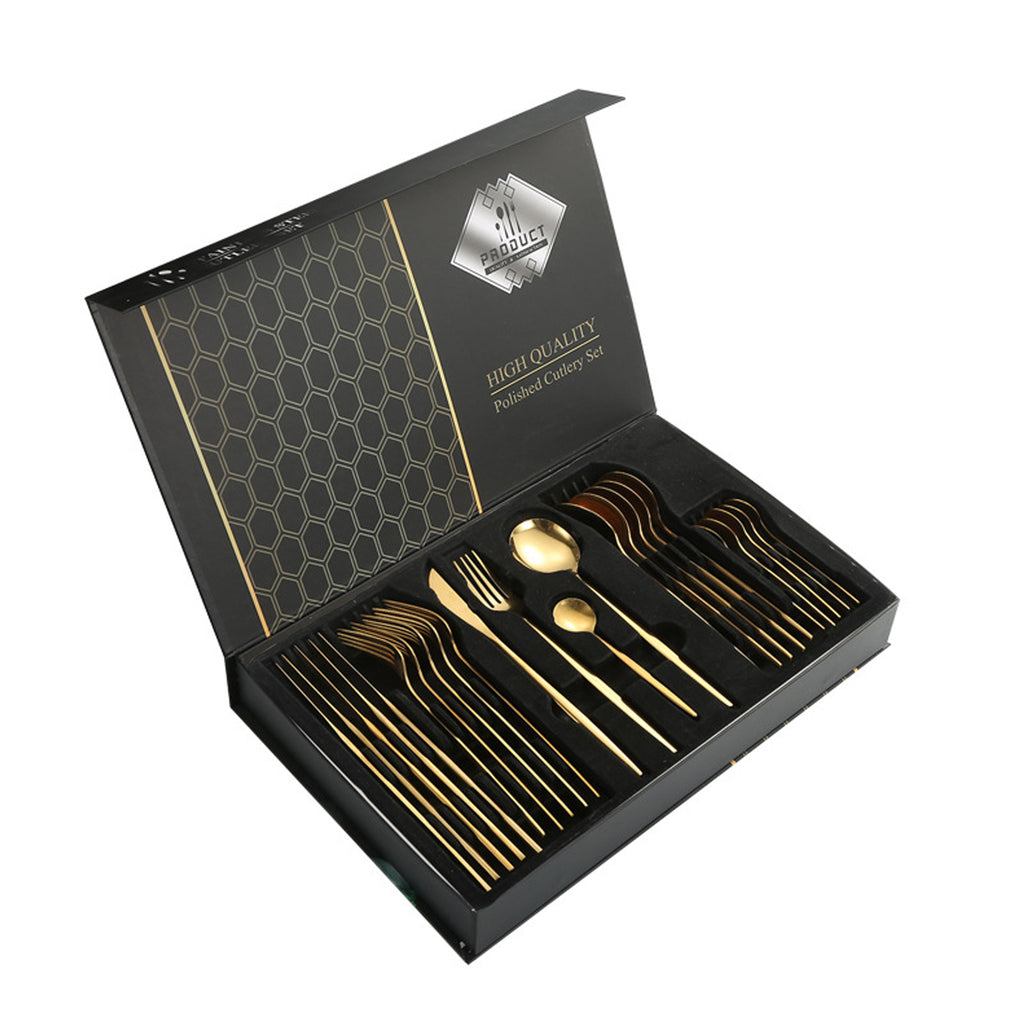 Stainless Steel Cutlery 24-Piece Set