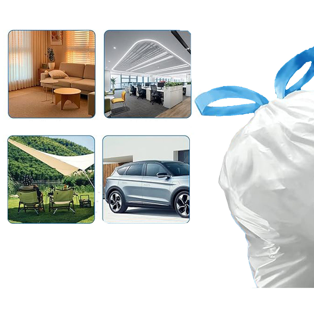 One Carry Twenty Disposable Drawstring Design Garbage Bags