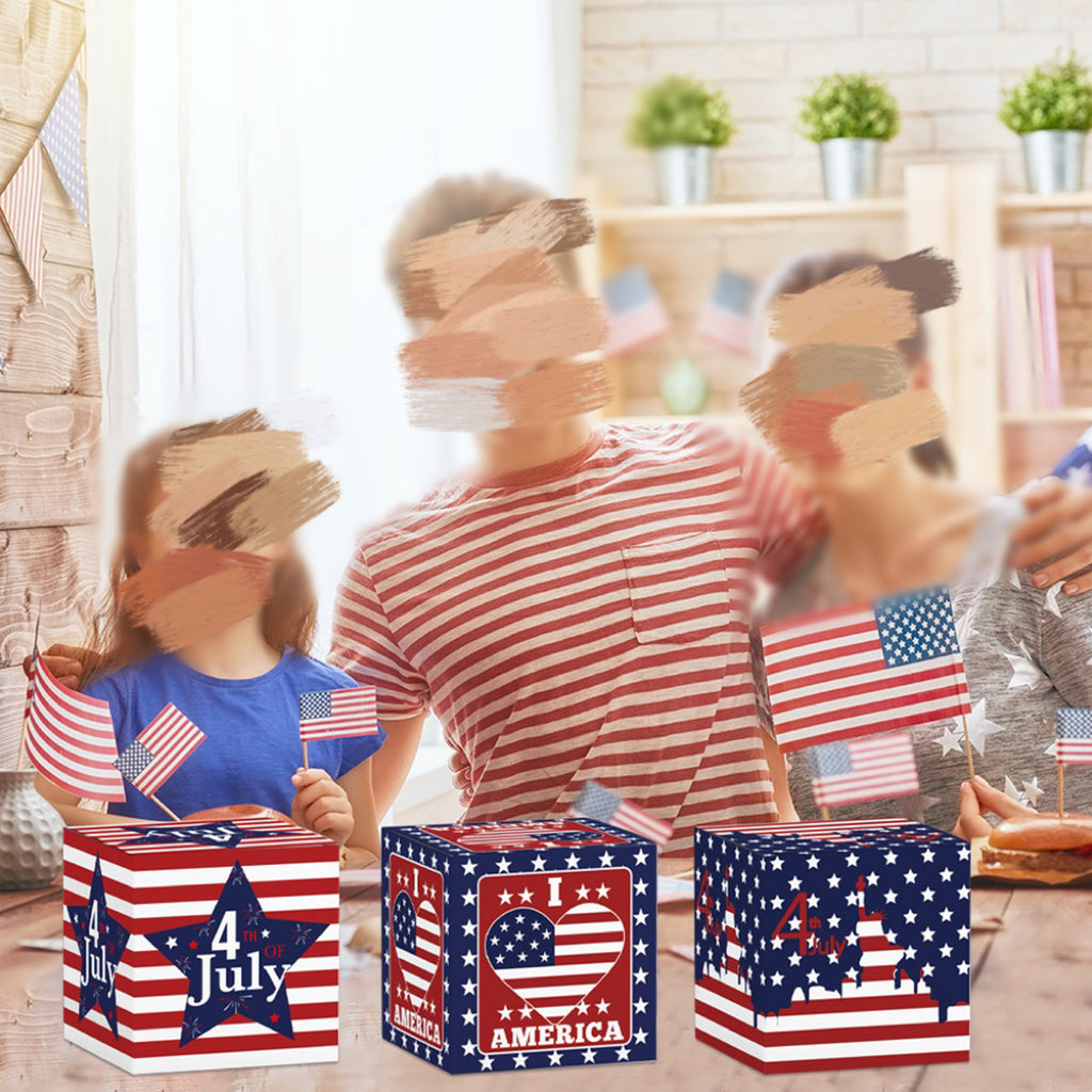 American Independence Day Dimensional Paper Box