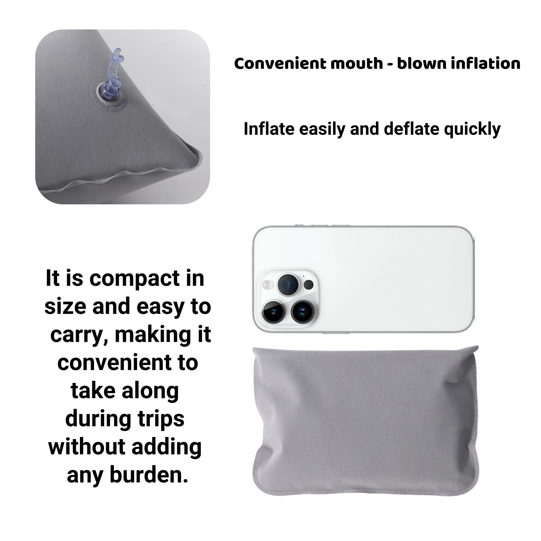 Portable Mouth - Inflated Square Pillow