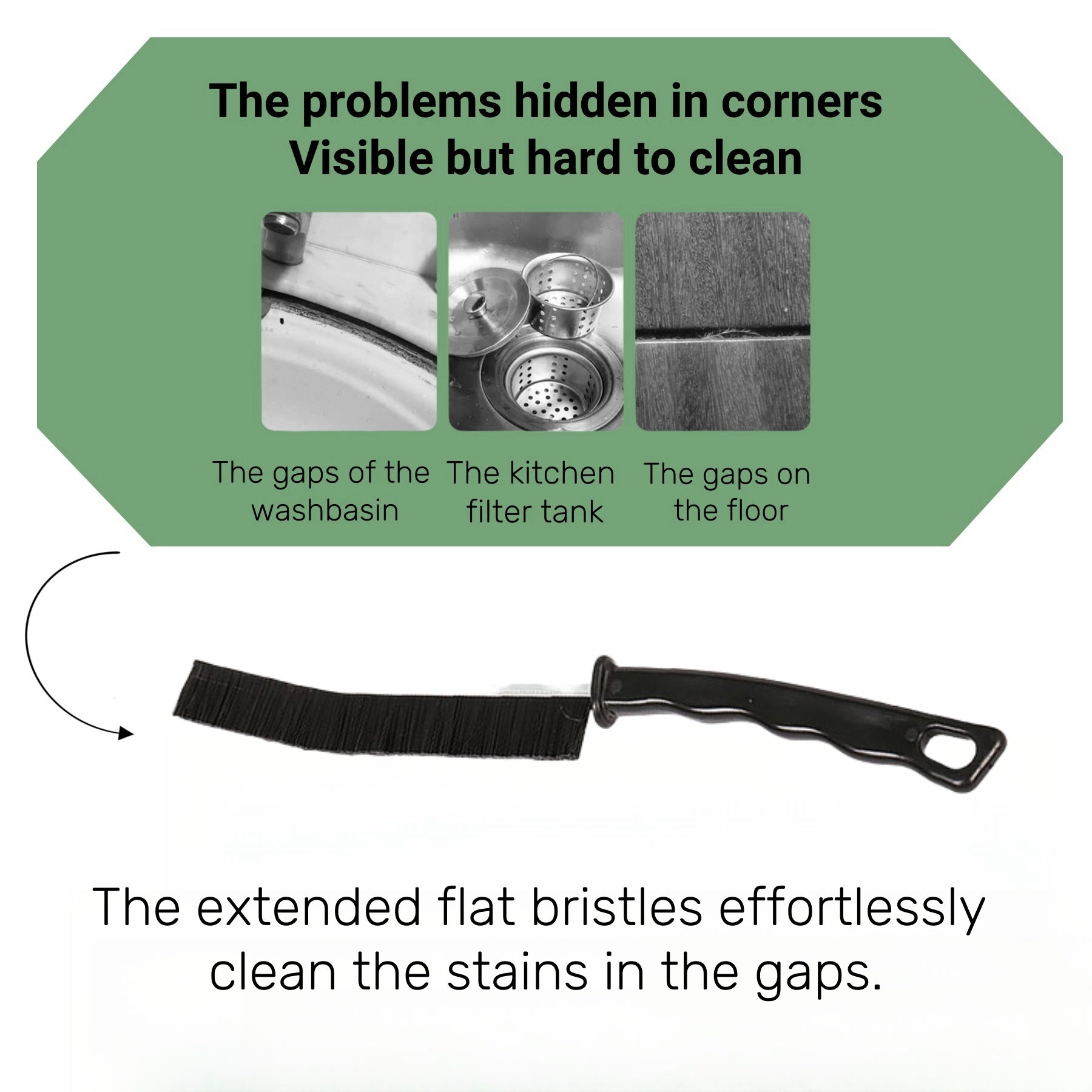 Hard Bristle Crevice Cleaning Brush