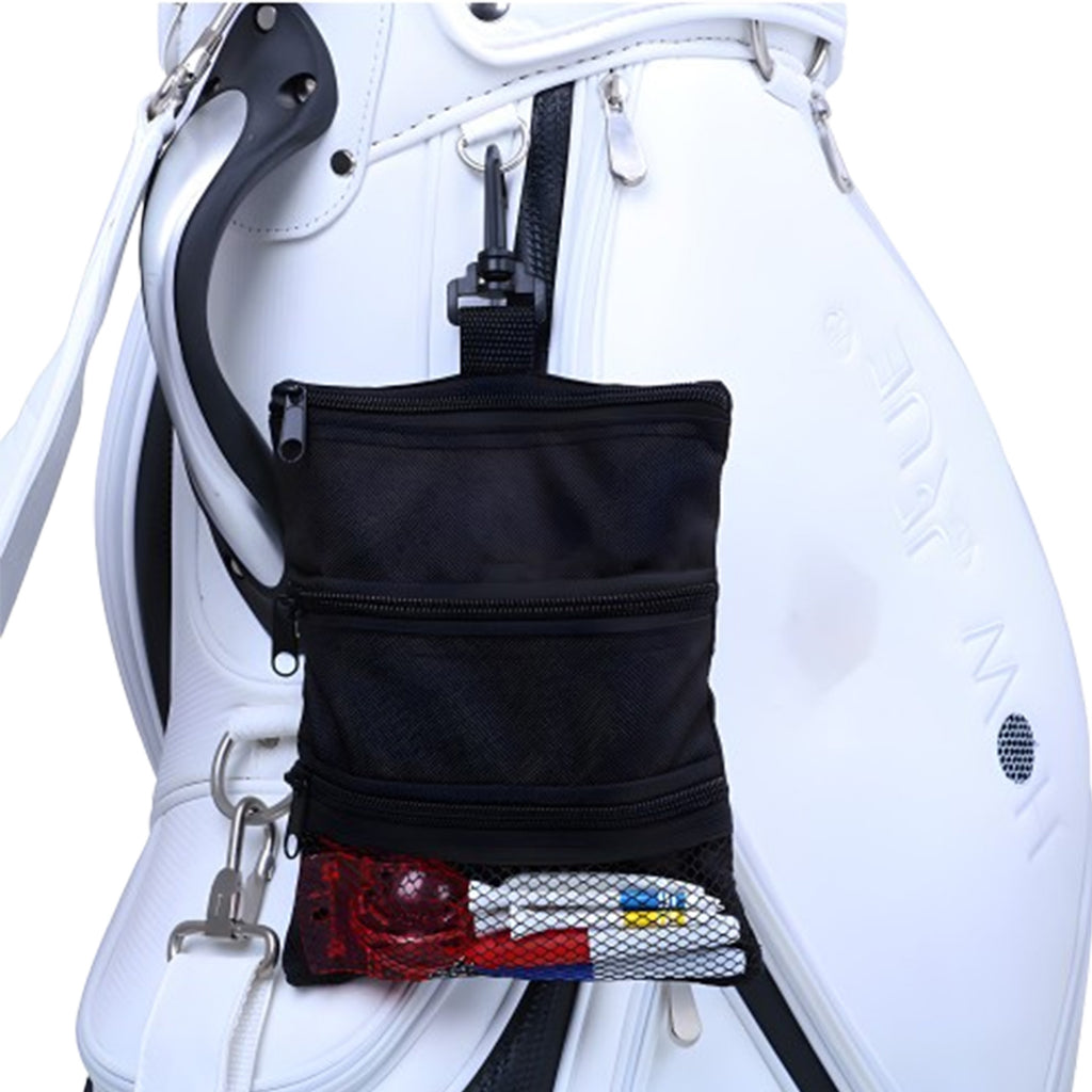 Golf Pouch Ball Bag With Zipper Hook