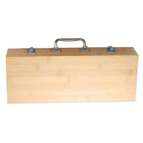 BBQ Grill Tool Set With Bamboo Box