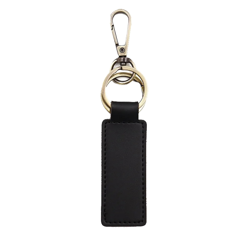 Double Loop Leather Keychain