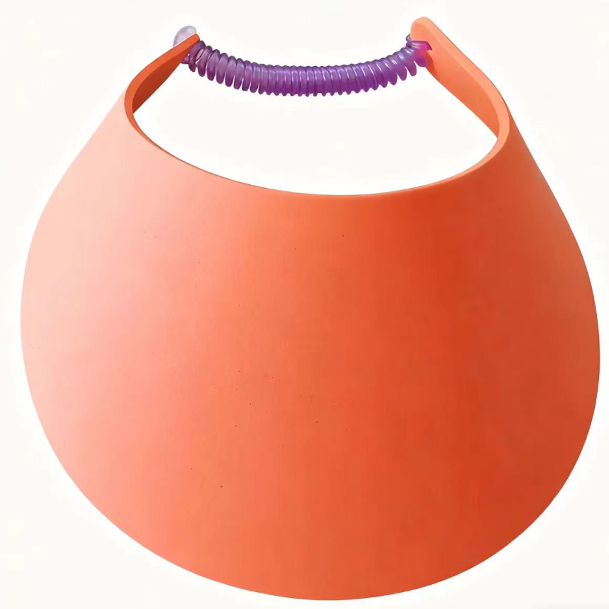 Sun Visor With Coiled Elastic Band