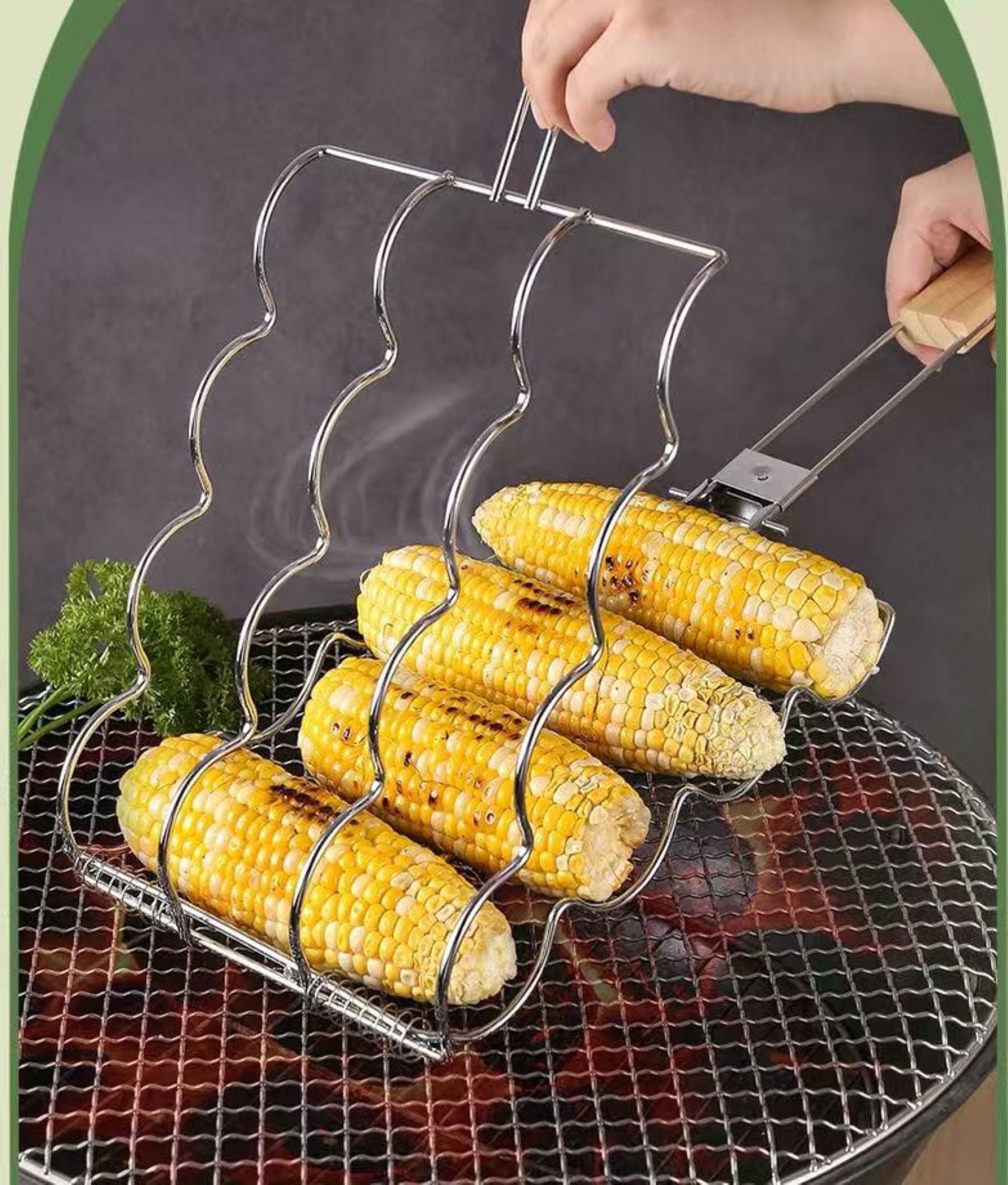 Foldable Corn Roasting Rack