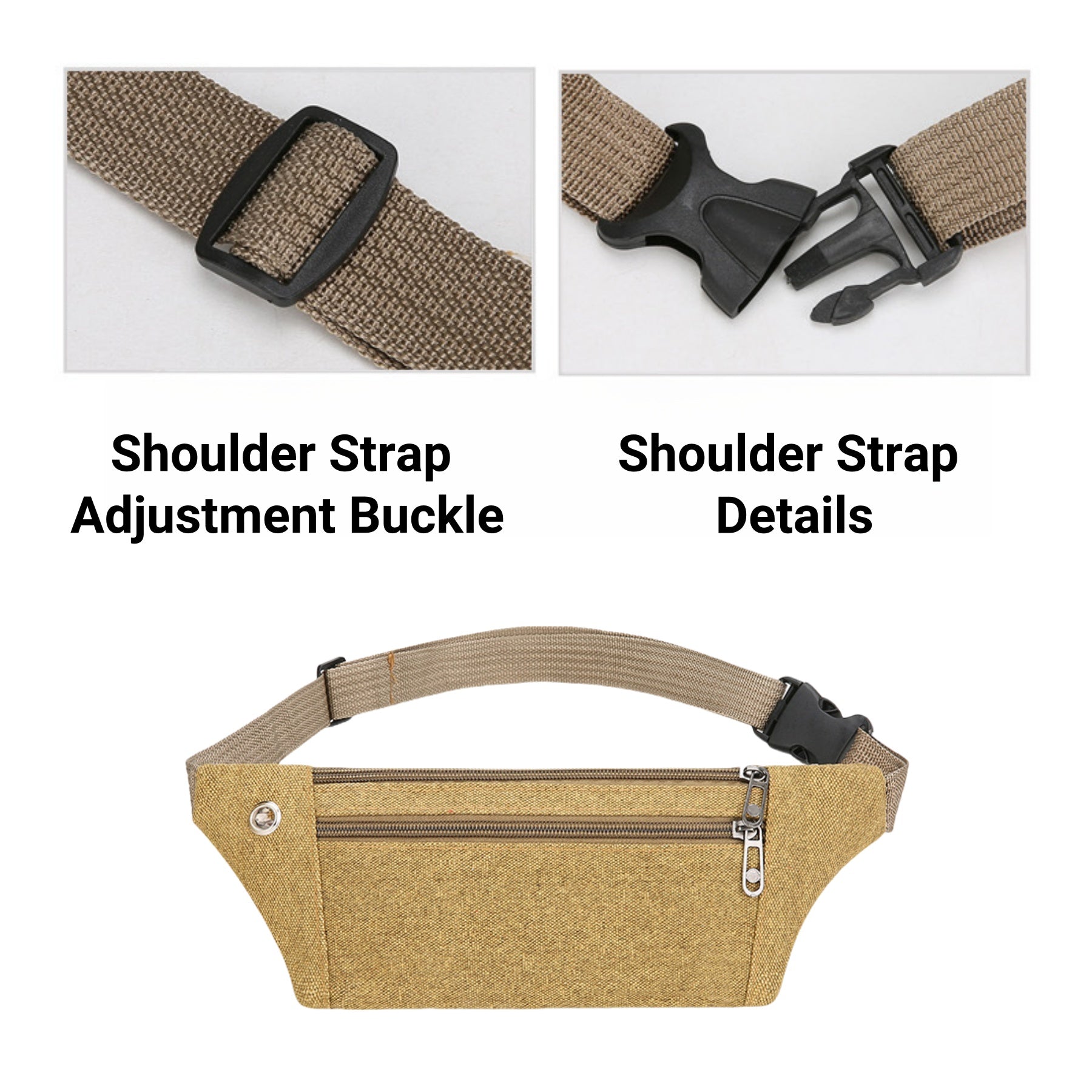 Large - capacity Canvas Fanny Pack