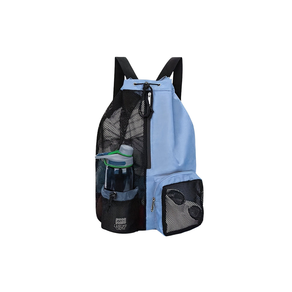 Mesh Drawstring Swim Bag With Wet Pocket For Beach