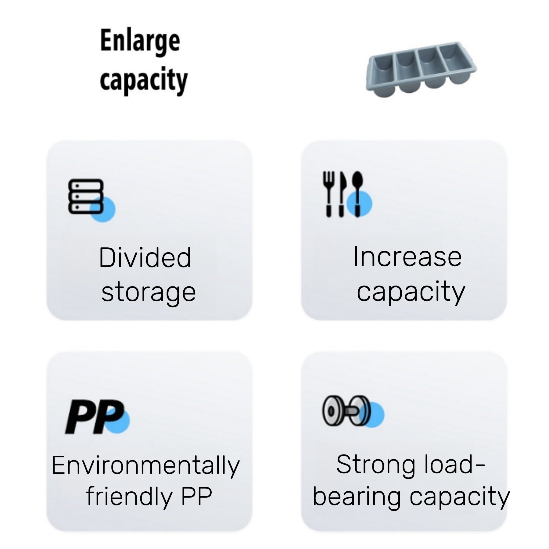 Four-compartment Divided Tableware Tray