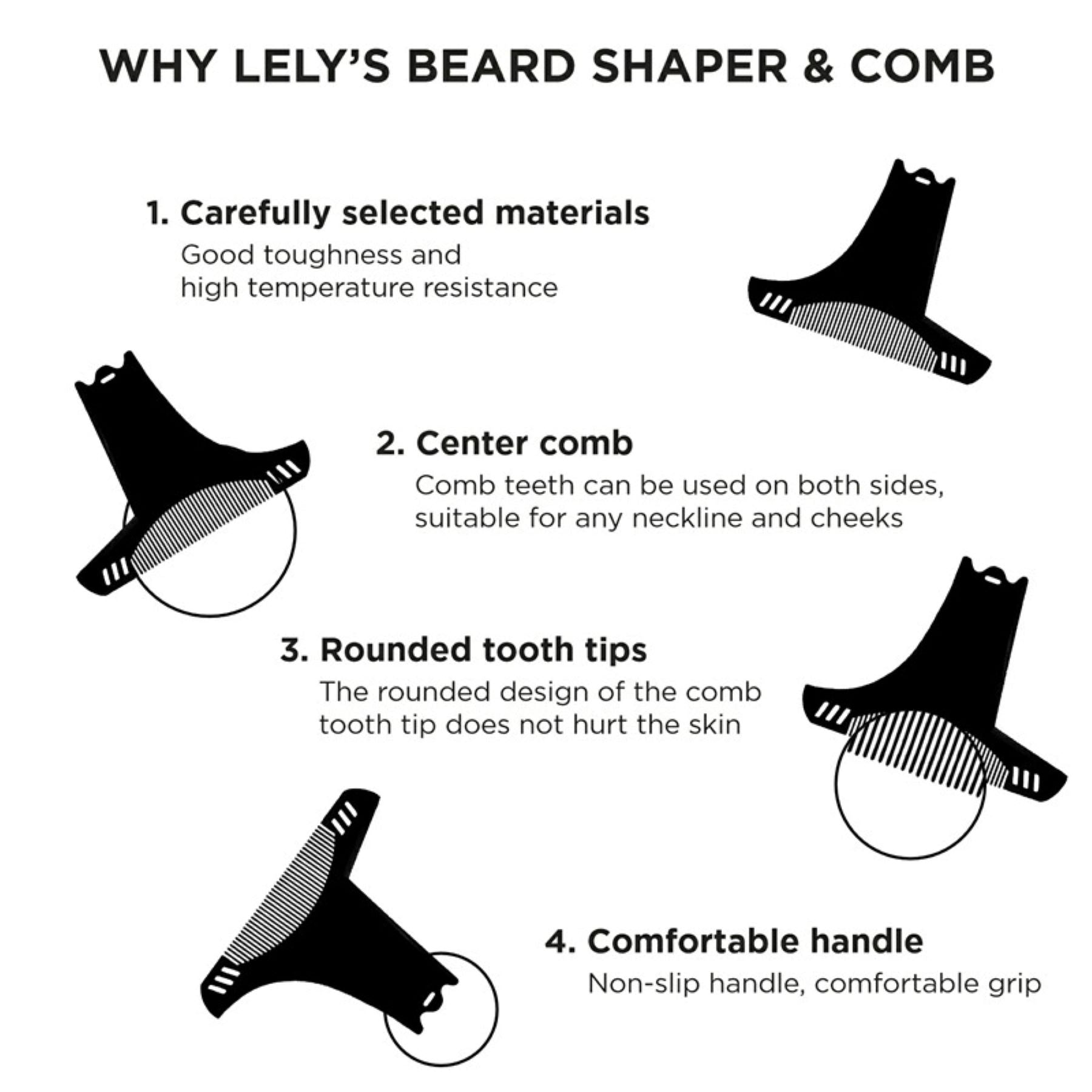 Six In One Beard Styling Template Comb