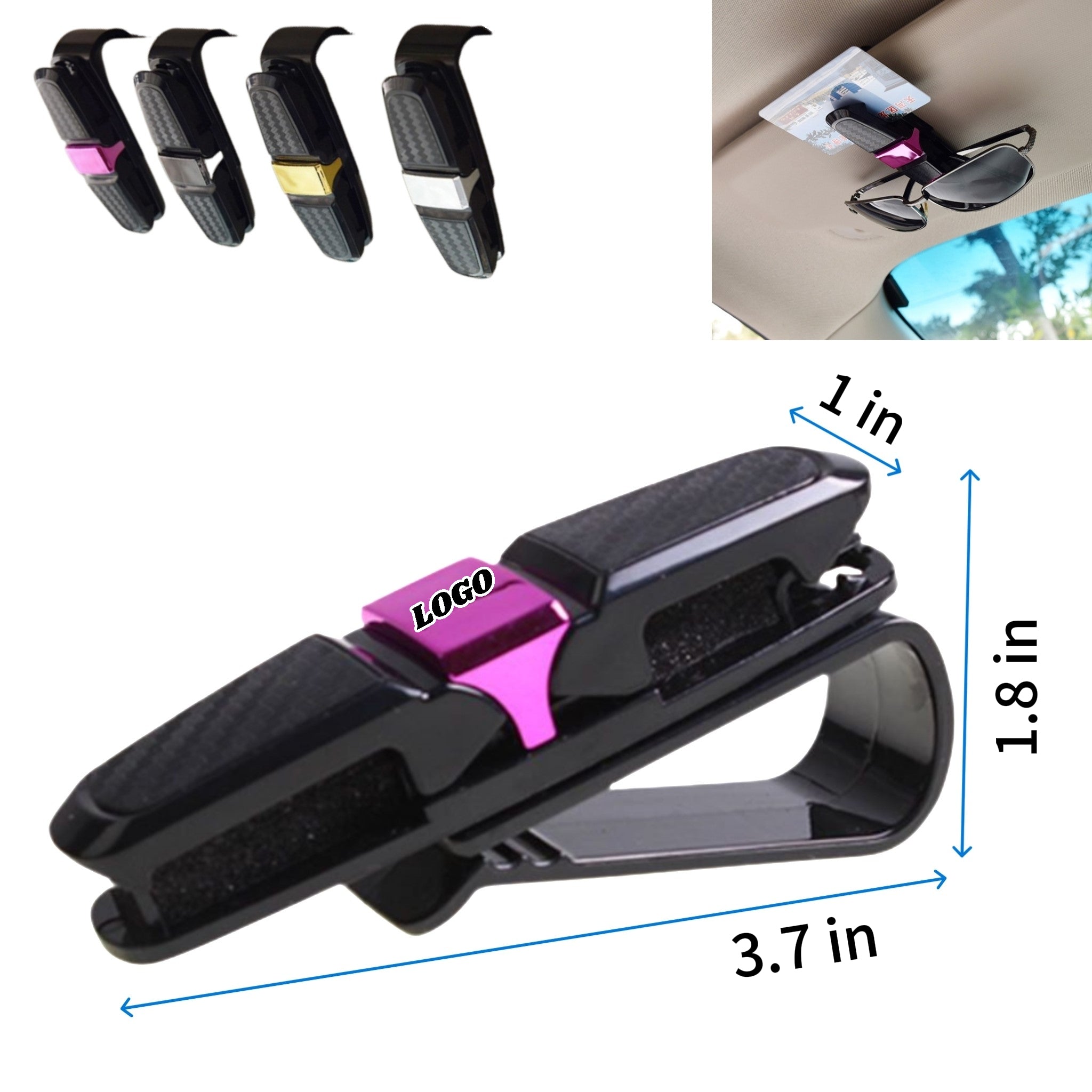 Car Mounted Sun Visor Glasses Clip