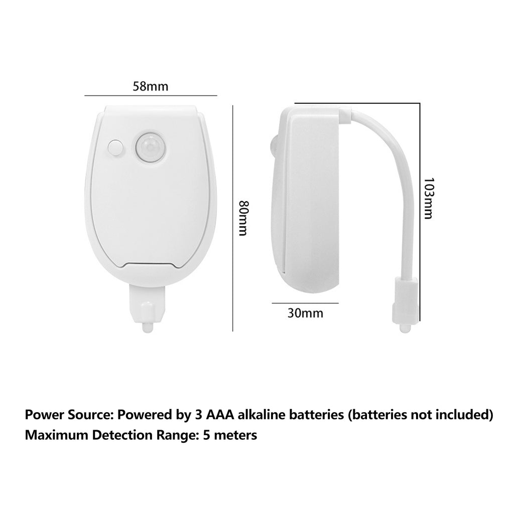 Toilet Bowl Nightlight With Motion Detection For Bathroom