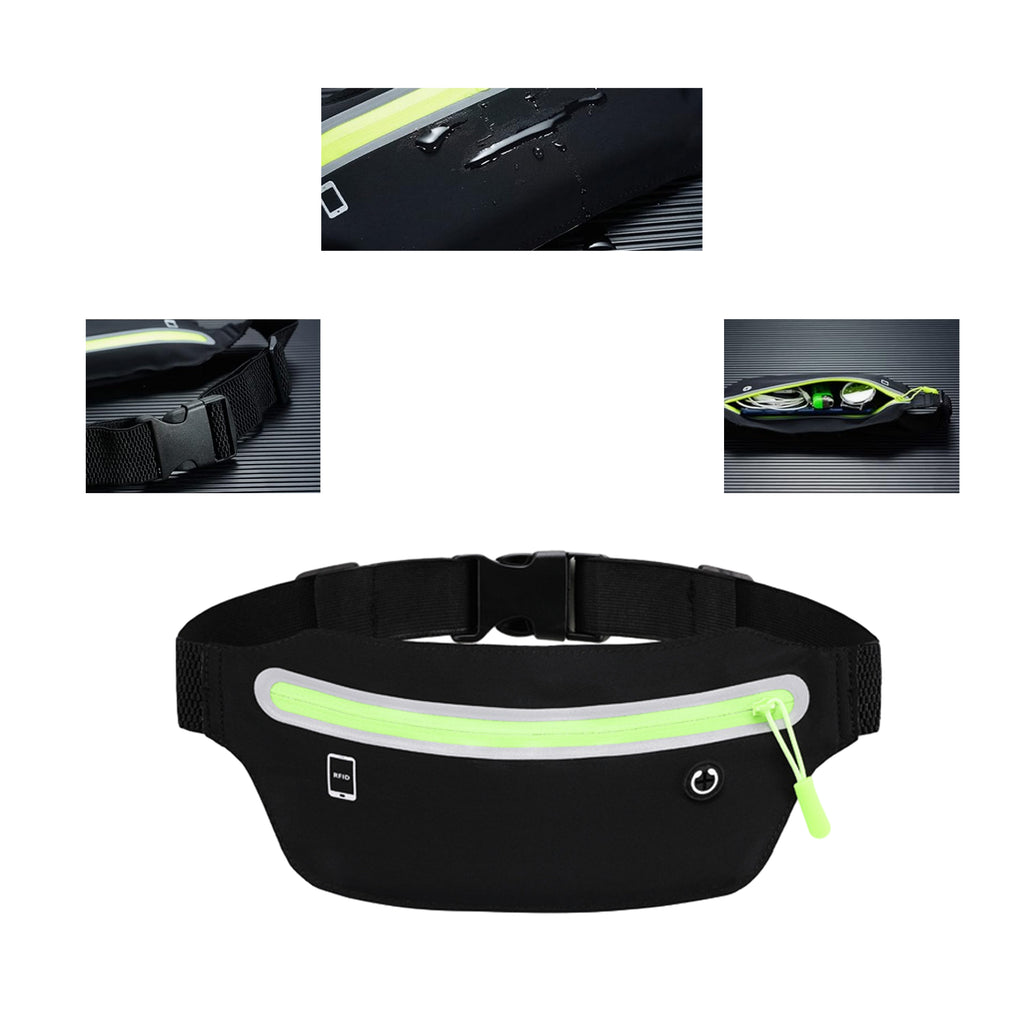 Belt Bag With Adjustable Elastic Band And Headphone Jack